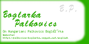 boglarka palkovics business card